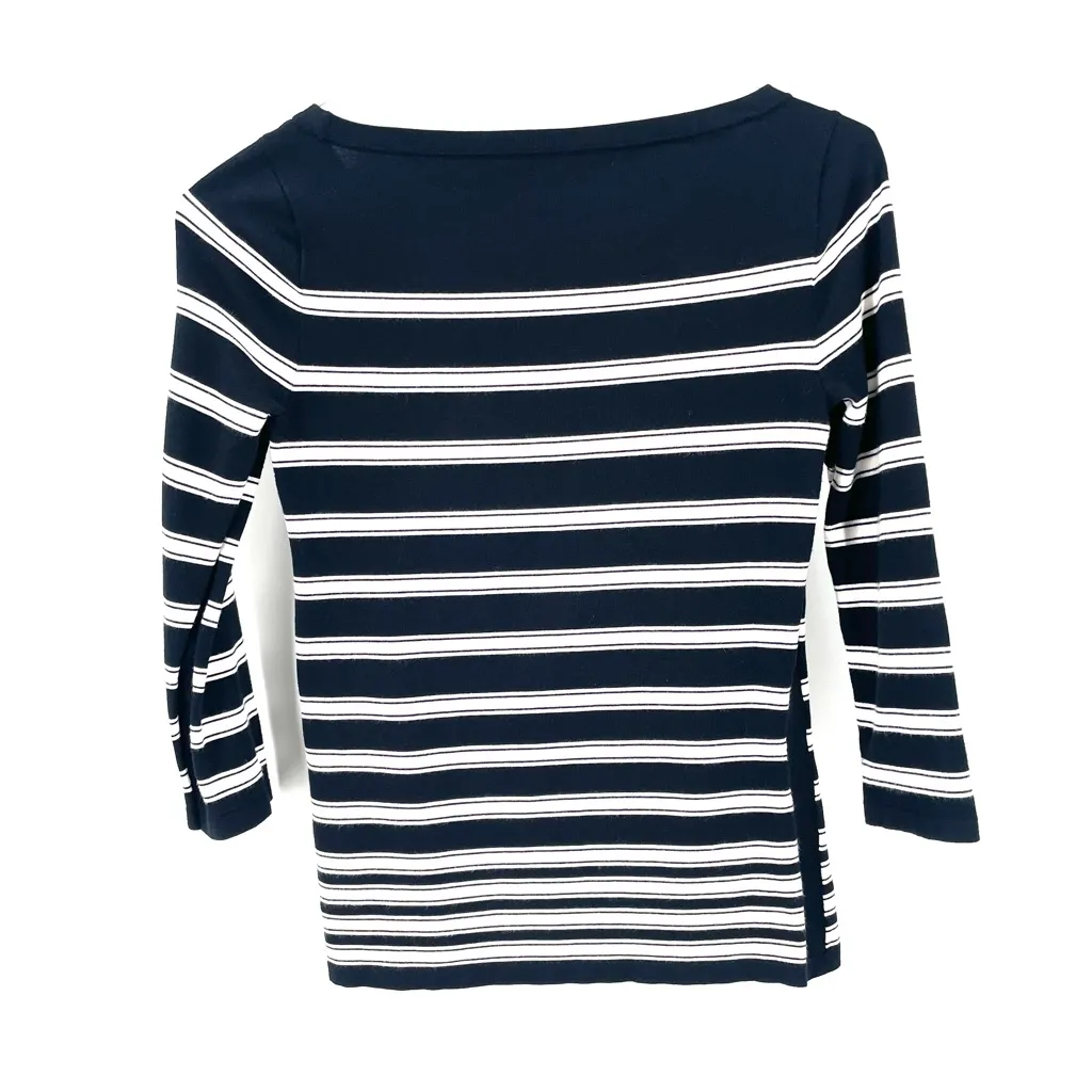 rag & bone Sara 3/4 Sleeve Stripe Knit Sweater Shirt Top - Image 5