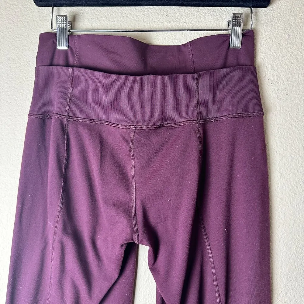 LULULEMON Straight Leg Yoga Pants Leggings Double Waist Band - size 8 - Image 3
