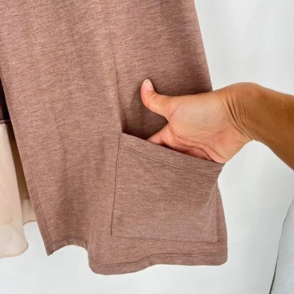 Logo Lounge Cardigan Brown Jersey Knit Cream Chiffon Medium Pockets Swiss‎ Dot - Image 7