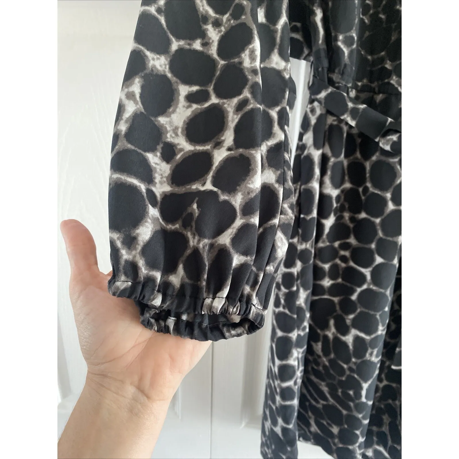 5/48 Women's Medium Black Tie Waist Dress Corpcore Travel Brunch - Image 6