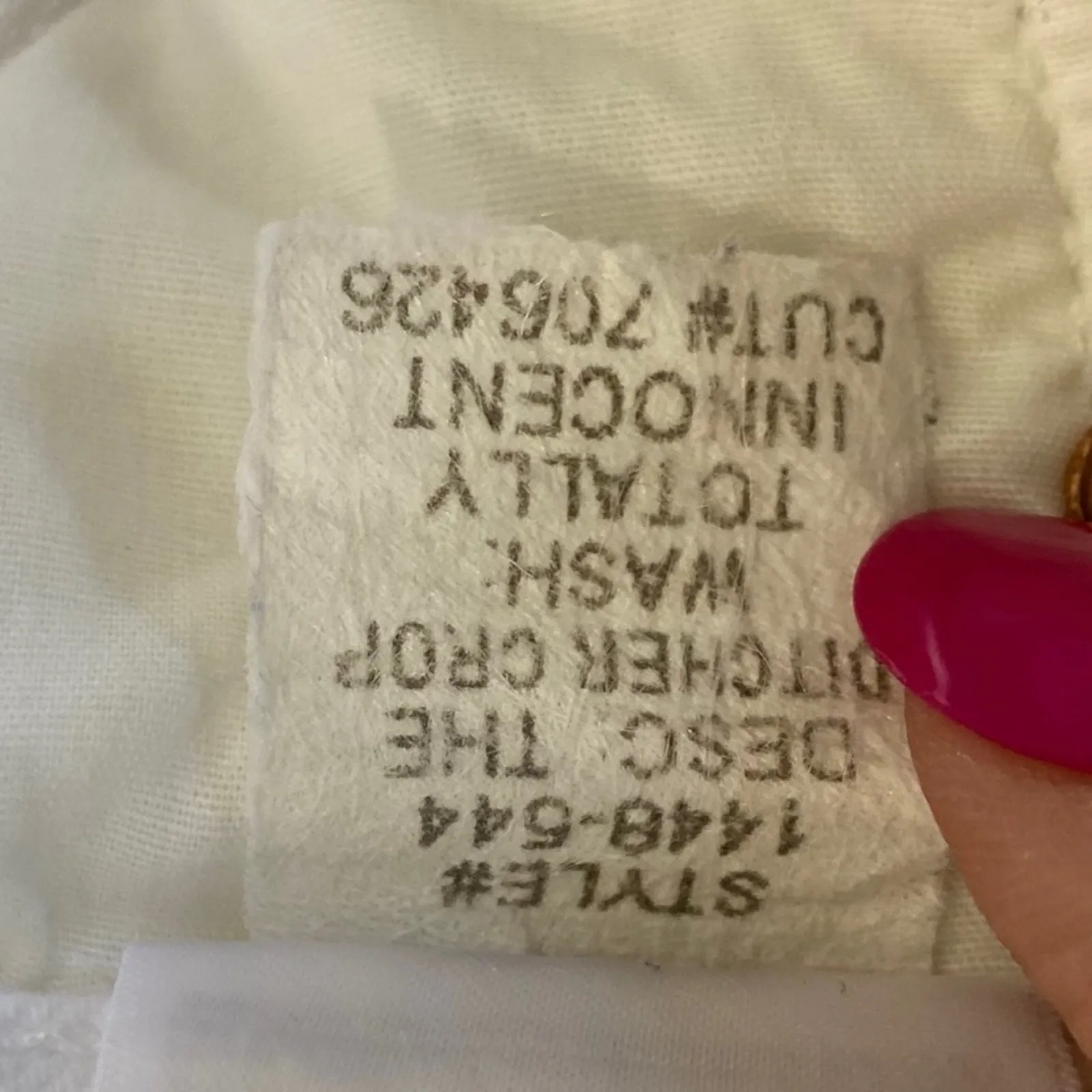 MOTHER The ditcher crop button fly totally innocent white jeans size 26 - Image 8