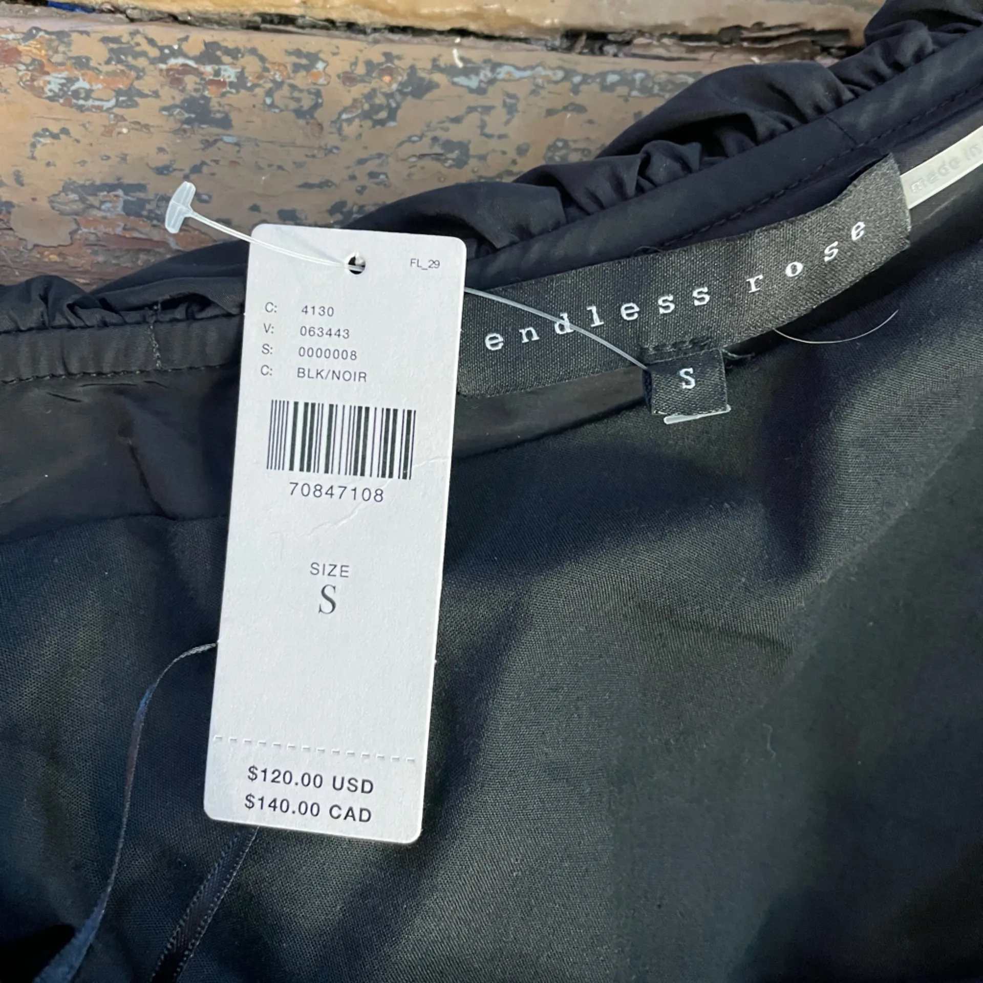 NWT ENDLESS ROSE Anthropologie Black One Shoulder Ruffle Mini Dress Sz Small 💛🎀 - Image 14