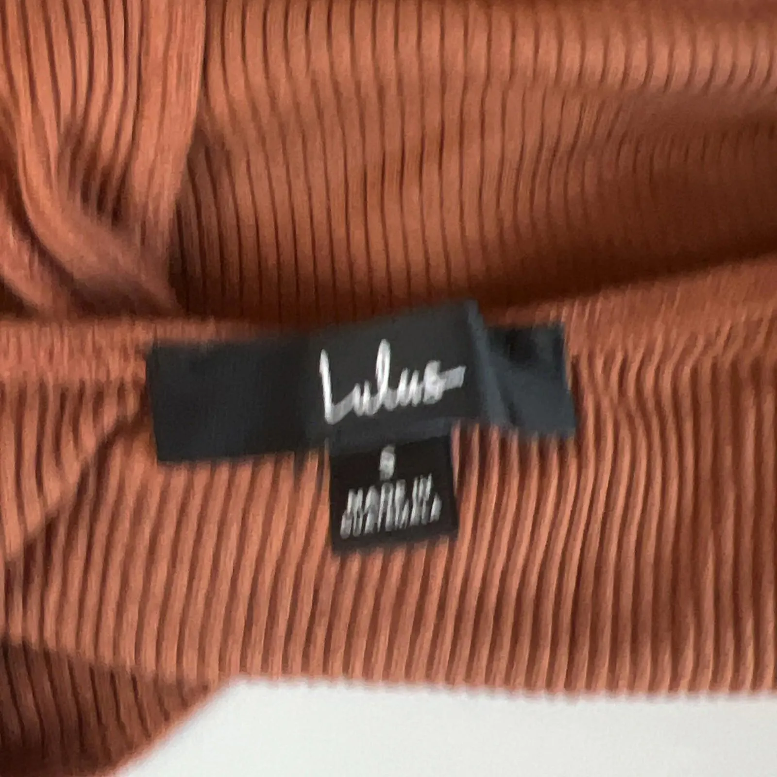 Lulu's Strappy Ribbed Bodysuit Chestnut Size Small - Image 5