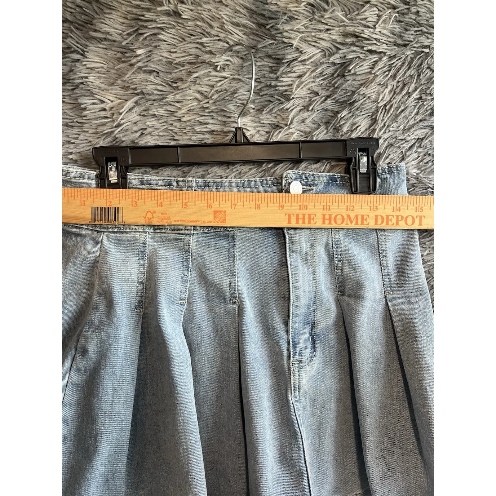 Refuge ‎ Denim Skirt Pleated Size Large School Girl Academic - Image 7