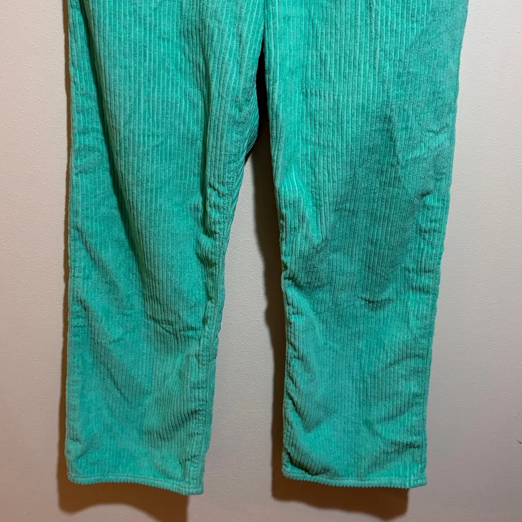 Levi's Premium Corduroy Ribcage Straight Ankle Pants Teal Green Blue Size 29 - Image 11