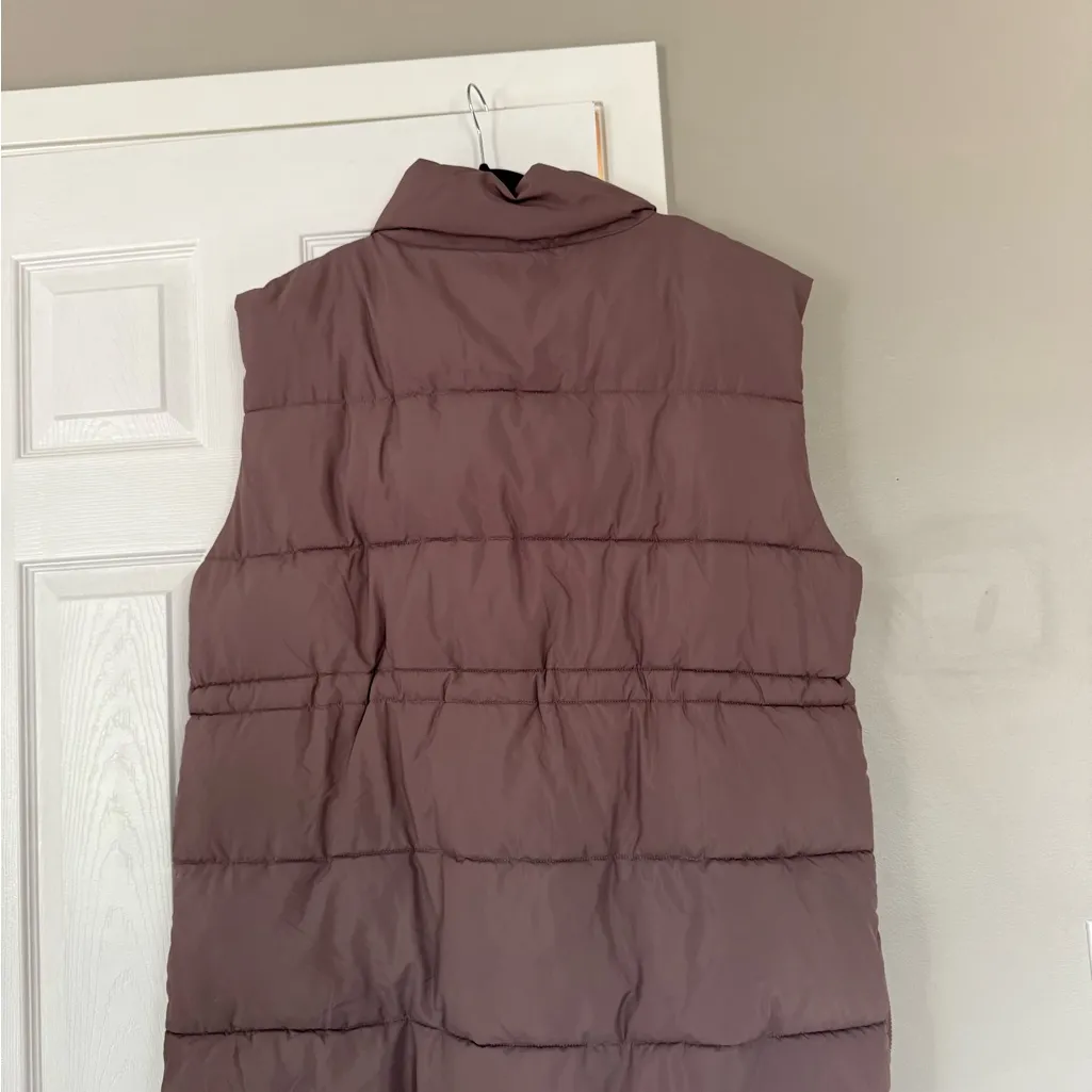 Topshop Taupe Mauve Puffer Jacket Vest NWT - Image 8