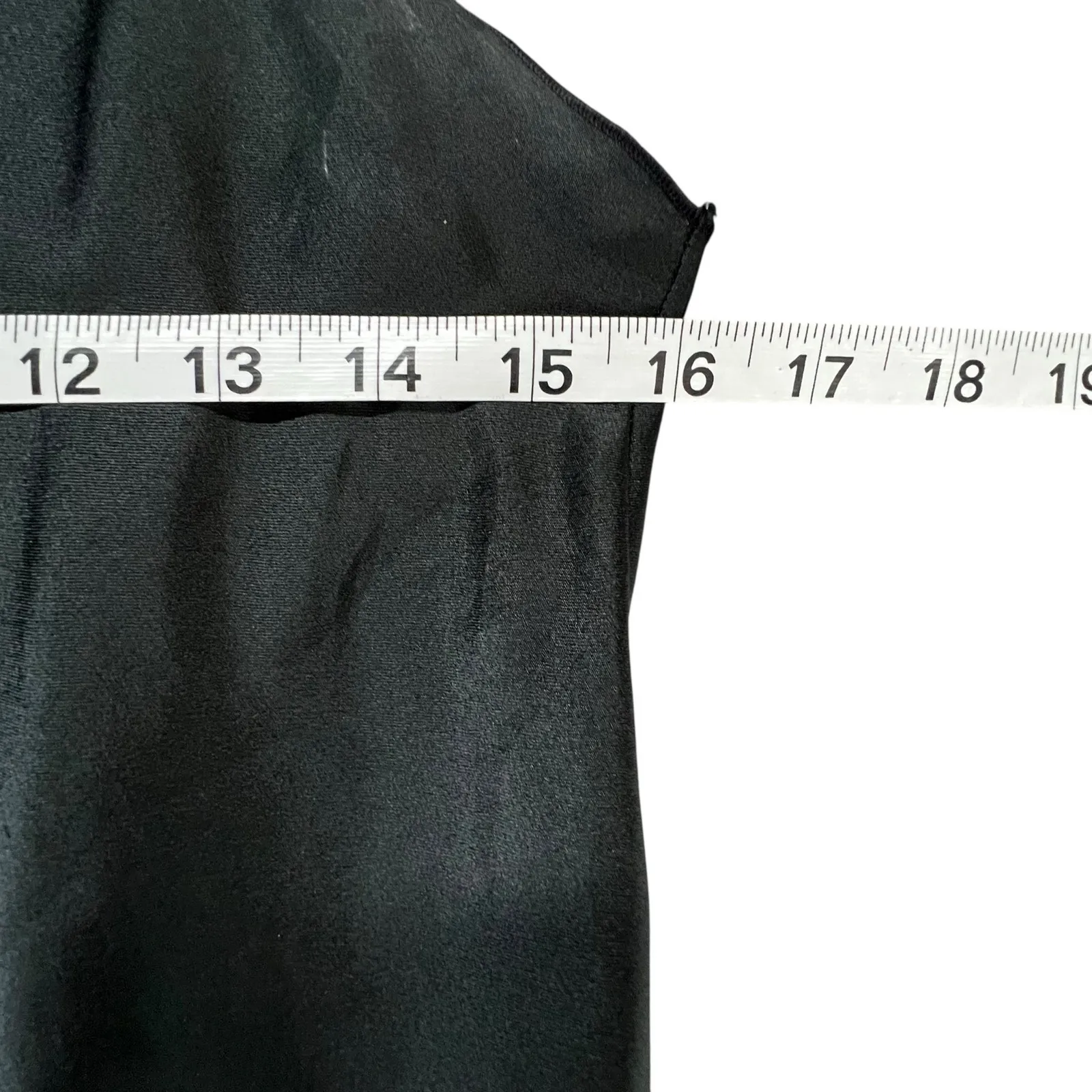 Vintage Sasson Slip Dress Womens S Black Spaghetti Straps Nightgown 90s Classic - Image 7