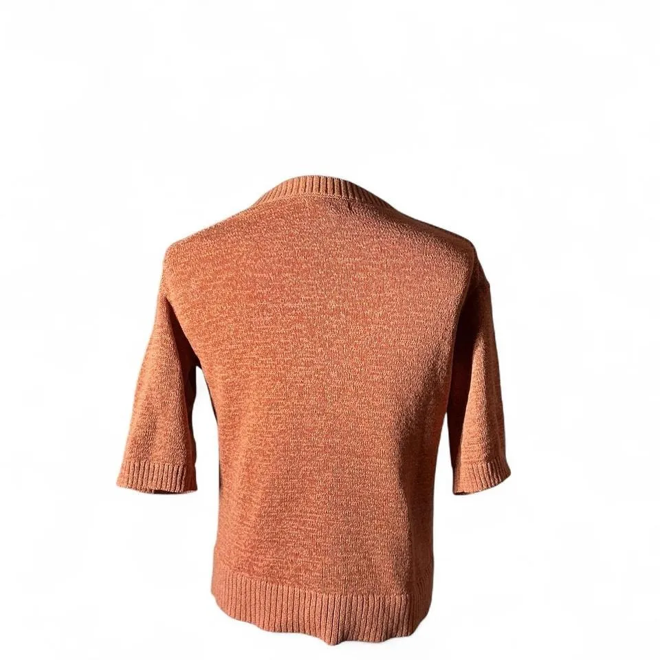 Banana Republic Women's Coral Knit Sweater 3/4 Sleeve Coastal Sustainable - Image 2