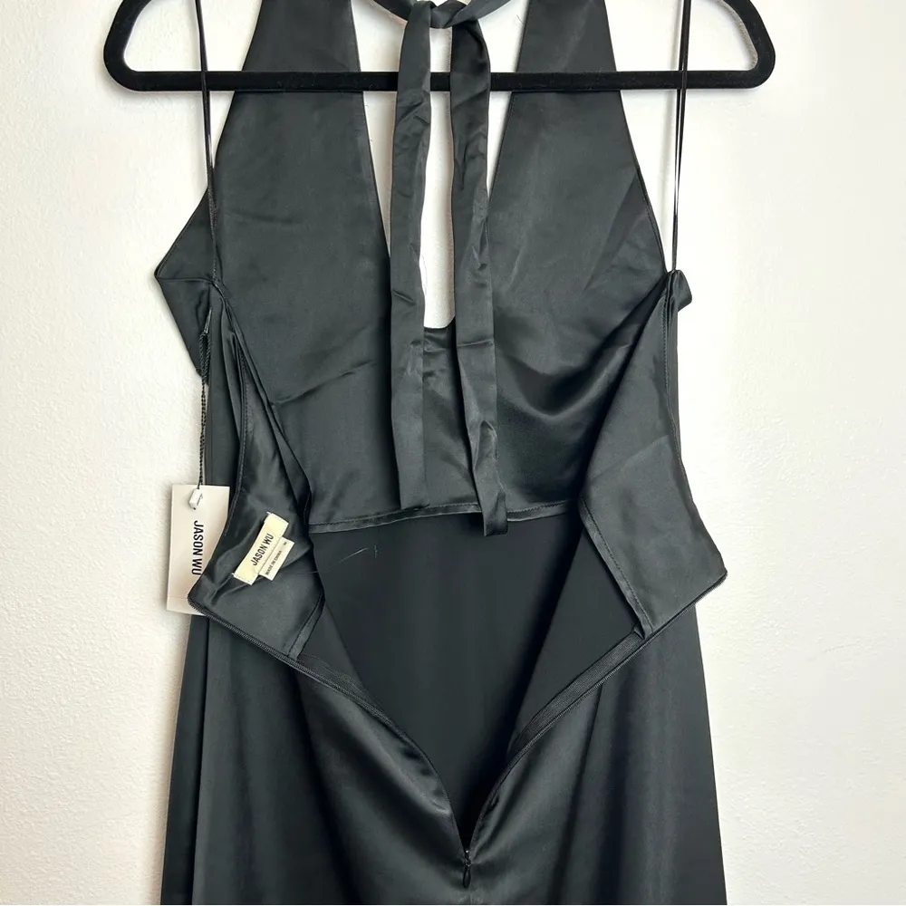 Jason Wu Black Satin Halter Dress MIDI NWT - Image 9