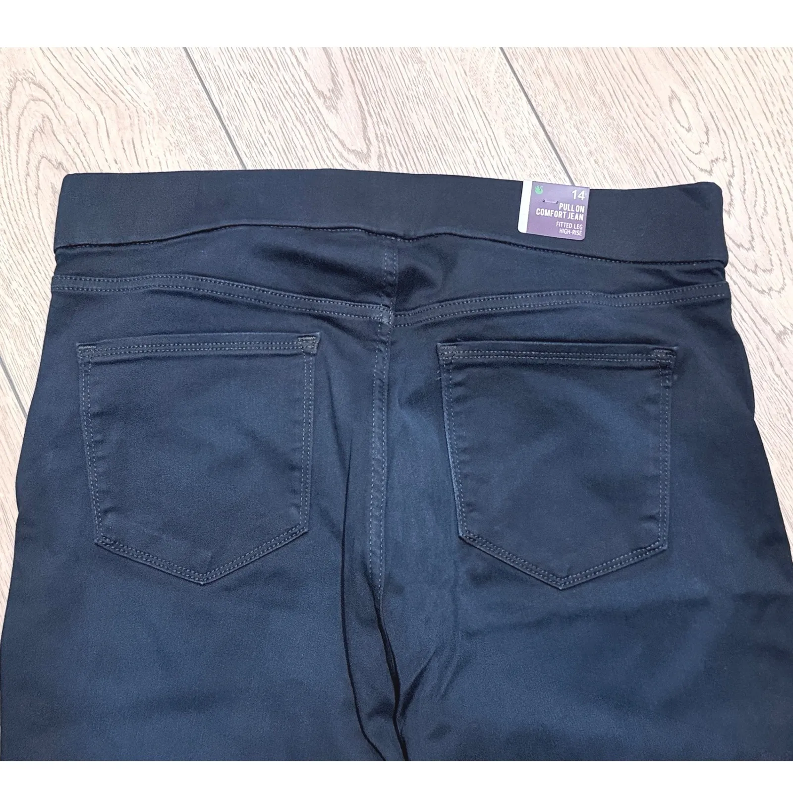 Gloria Vanderbilt Womens Plus 14 XL 1X Pull On Comfort Jeans High Rise Slim Leg - Image 6