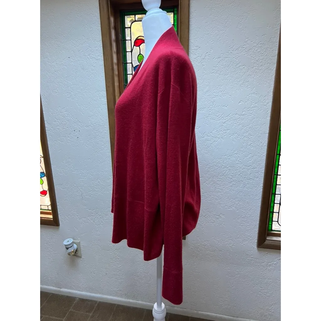 Eileen Fisher Women's Red Cardigan 100% Cashmere Size Large - Image 2
