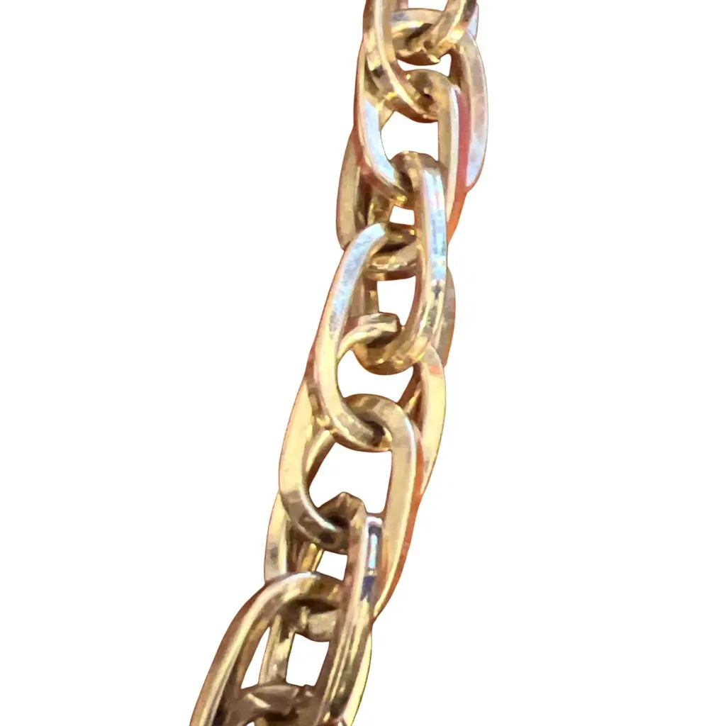 Sugarfix Red Heart Charm Necklace Gold Tone Choker Collar Pendant Puffy Adj 17.5 - Image 3