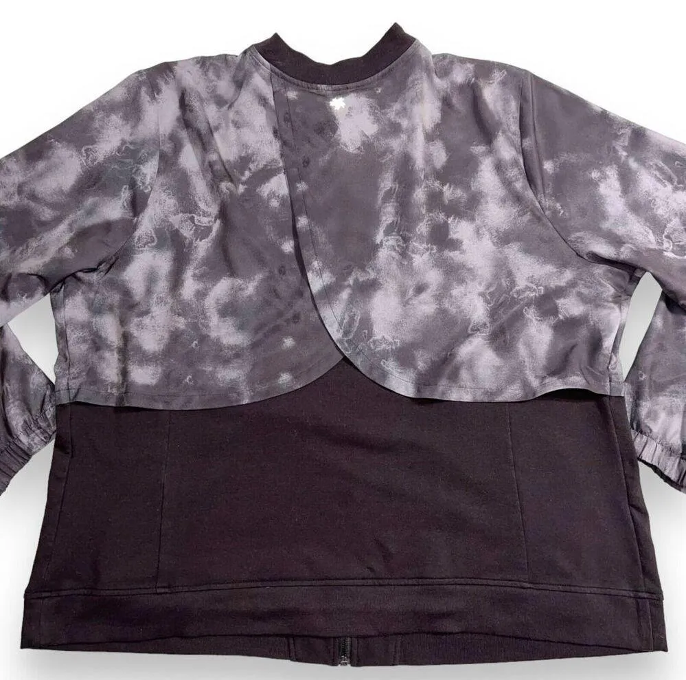 Womens Athletic Jacket Lightweight Outdoor Full Zip DryTek Black 1X - Image 9