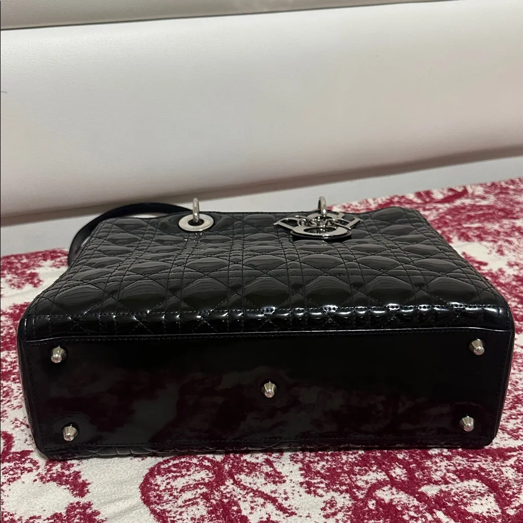Lady Dior Bag Cannage Black Quilted Handbag - Image 6