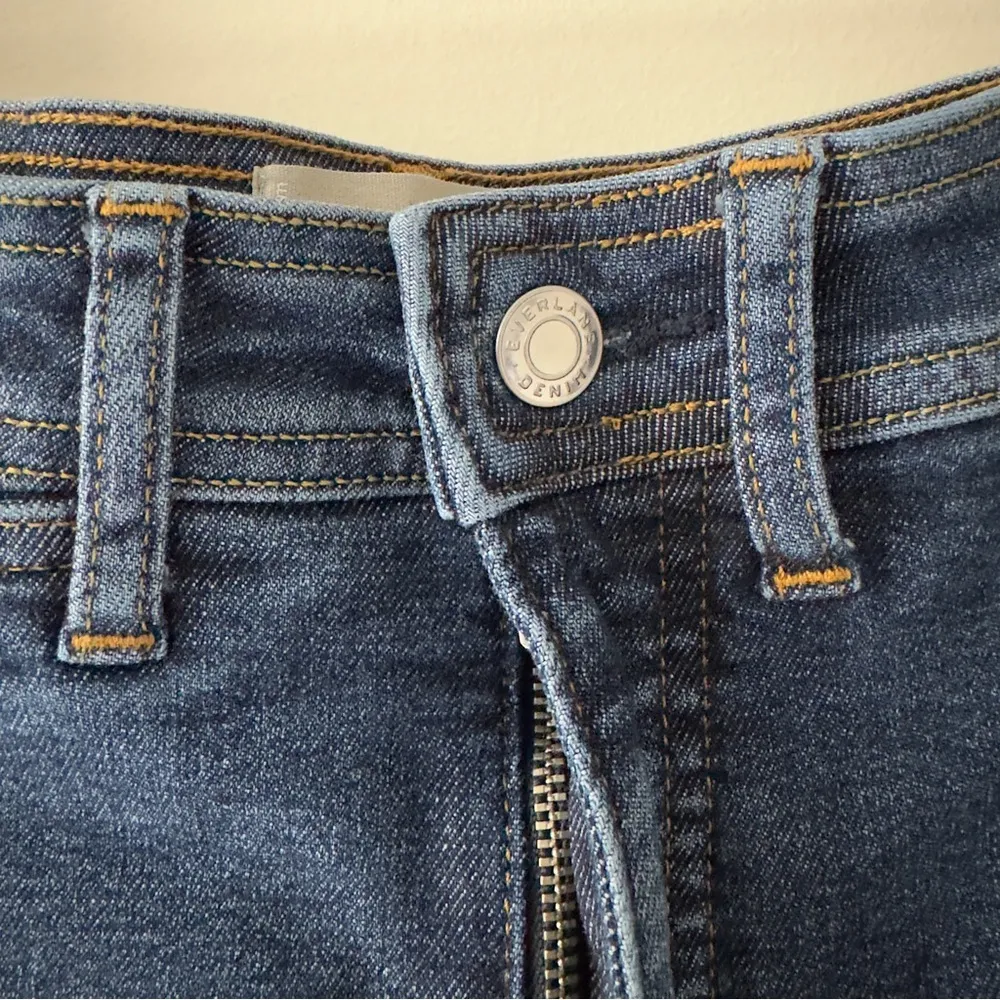 Everlane The Way High Skinny Jean organic cotton Dark Blue Denim Jeans high rise - Image 5