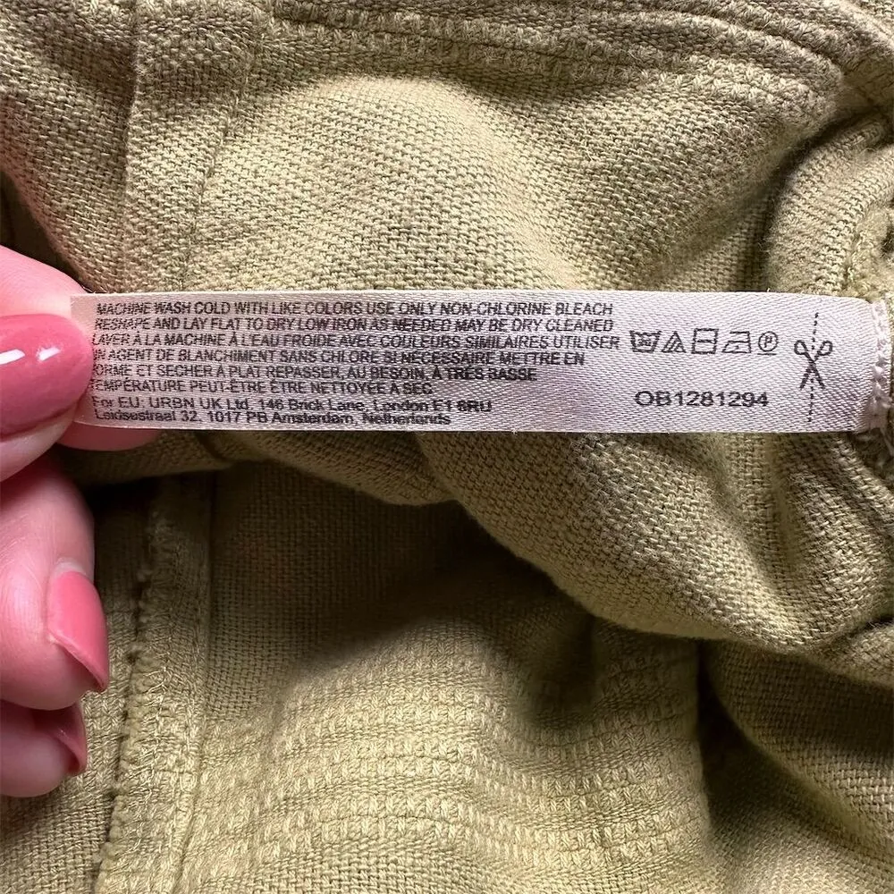 Free People Women's Go Get ‘Em Skort Romper Size Small Summer Outfit Green - Image 10