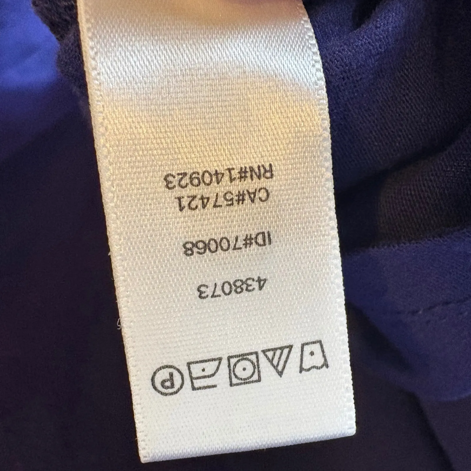 LOFT Navy Blue Embroidered Eyelet Flutter Sleeve Top Size Large - Image 5