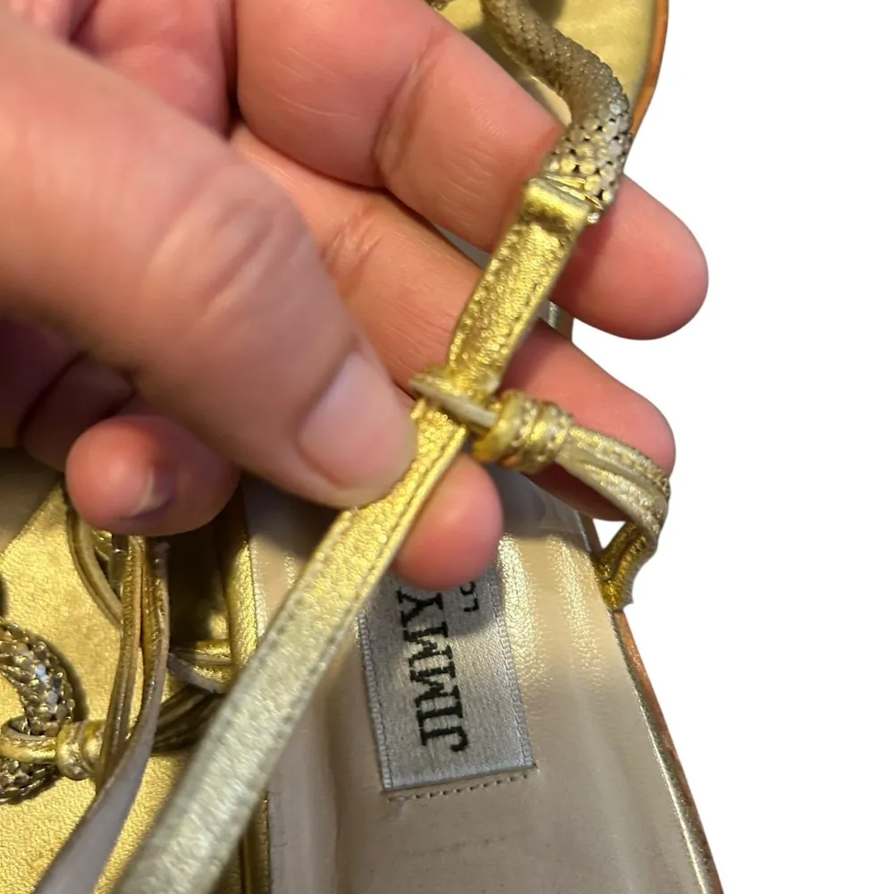 Gold Rope Know Flat Grecian Beachy Vacation Size 9 Metallic Sandals. - Image 9