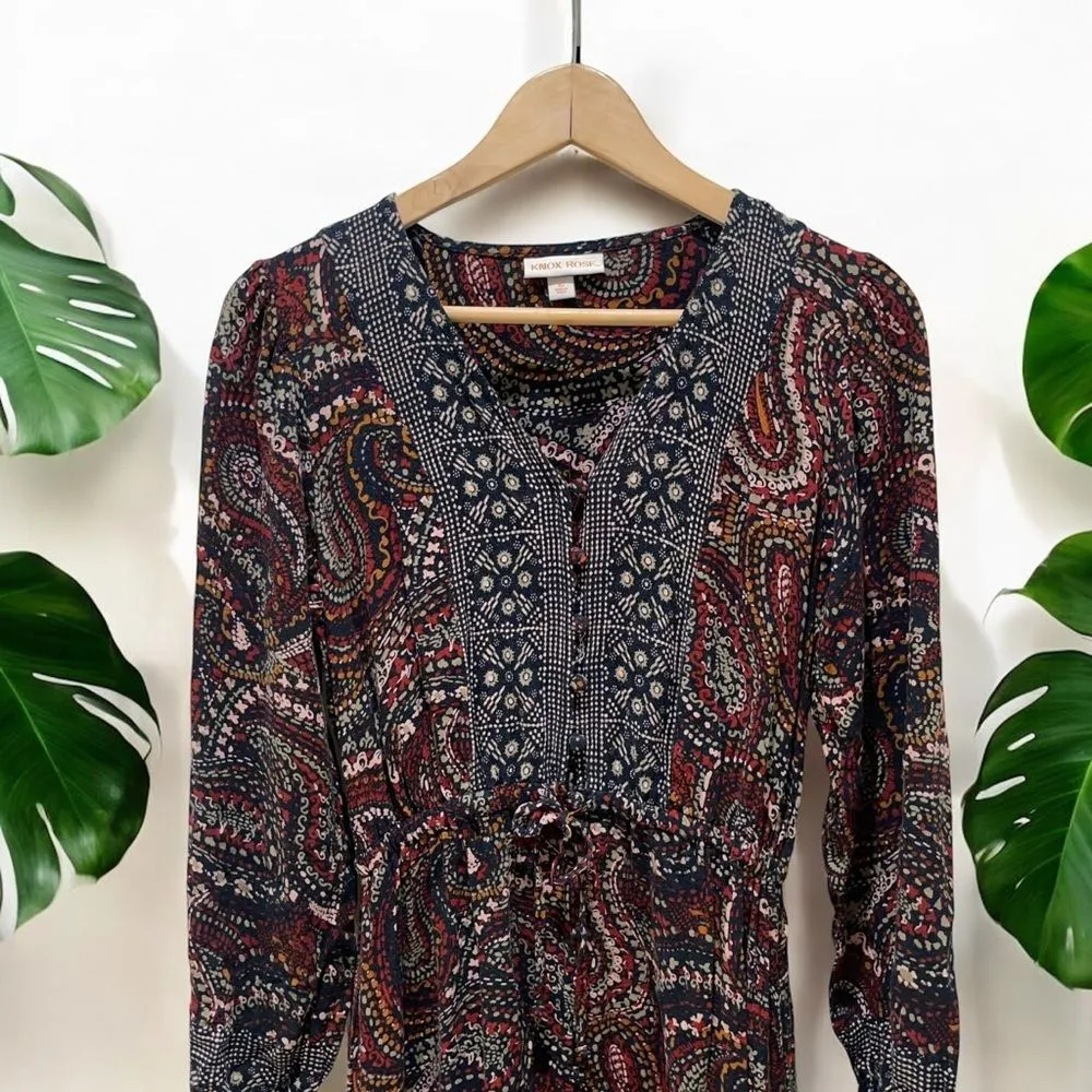 Knox Rose Boho Night Sky Maxi Dress in Multicolor Paisley - Image 5