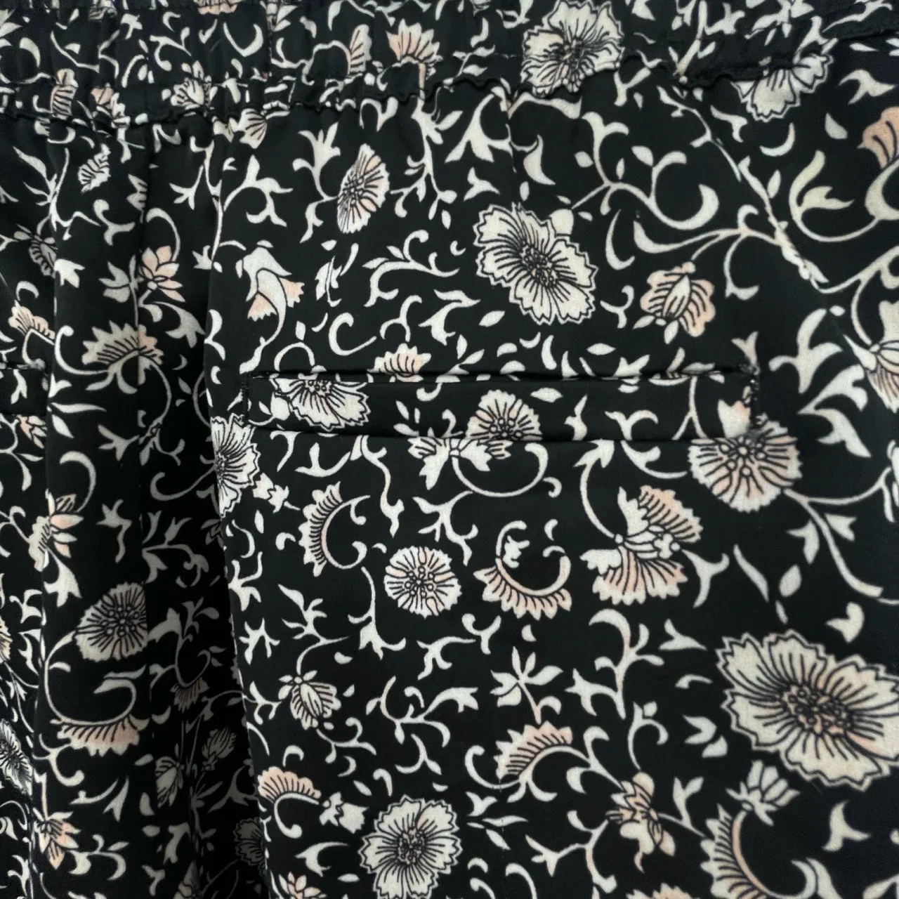 Scotch & Soda Womens Floral Mid-High Rise Elevated Indie Ankle Satin Pants Small - Image 7