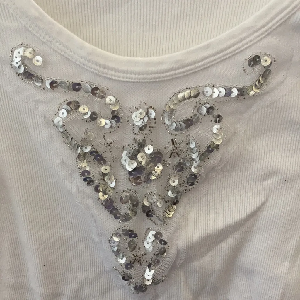 FINAL MARKDOWN Cha cha vente ribbed decorative tee medium - Image 3