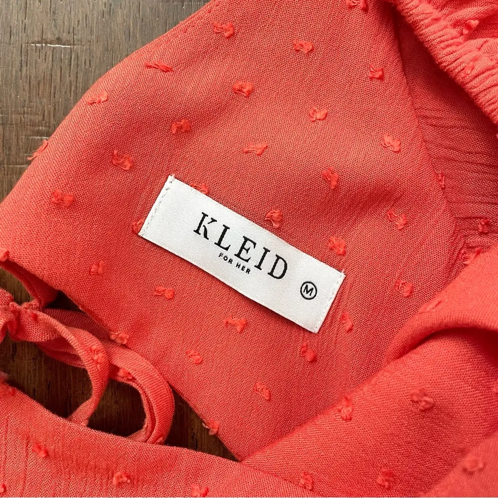 KLEID coral asymmetrical hem maxi dress, size M, NWT Size M - Image 15