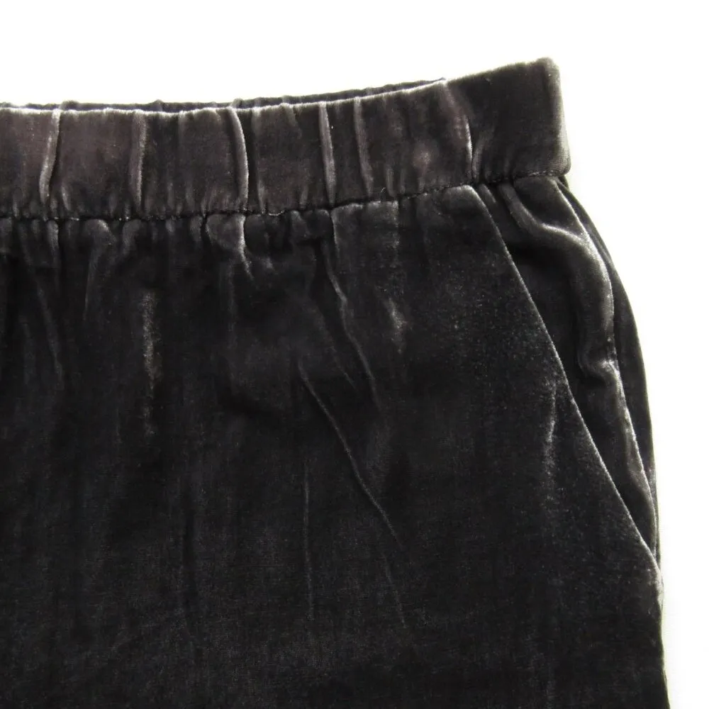 NWT Eileen Fisher Ankle Length Pant in Charcoal Velvet Tapered Pull-on Pants XL - Image 4