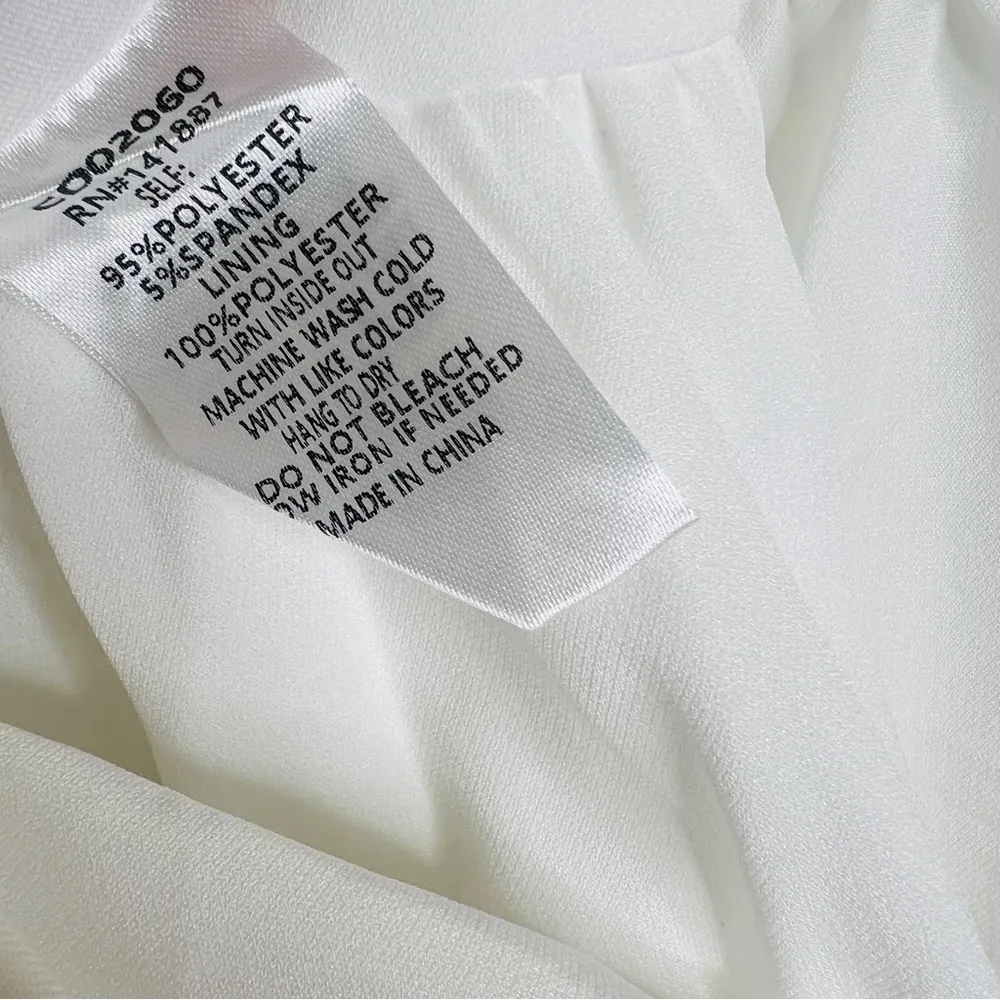 TCEC White Twirl Around Tier Mini Dress Halter Sleeveless Bridal Shower Spring S - Image 6