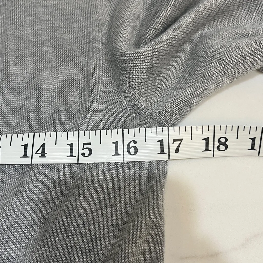 Joan Vass open soft gray cardigan - Image 5