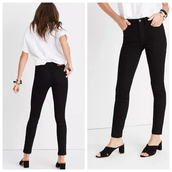 Madewell Women's 9 Inch High Rise Skinny Jeans Black Size 29 - Image 2