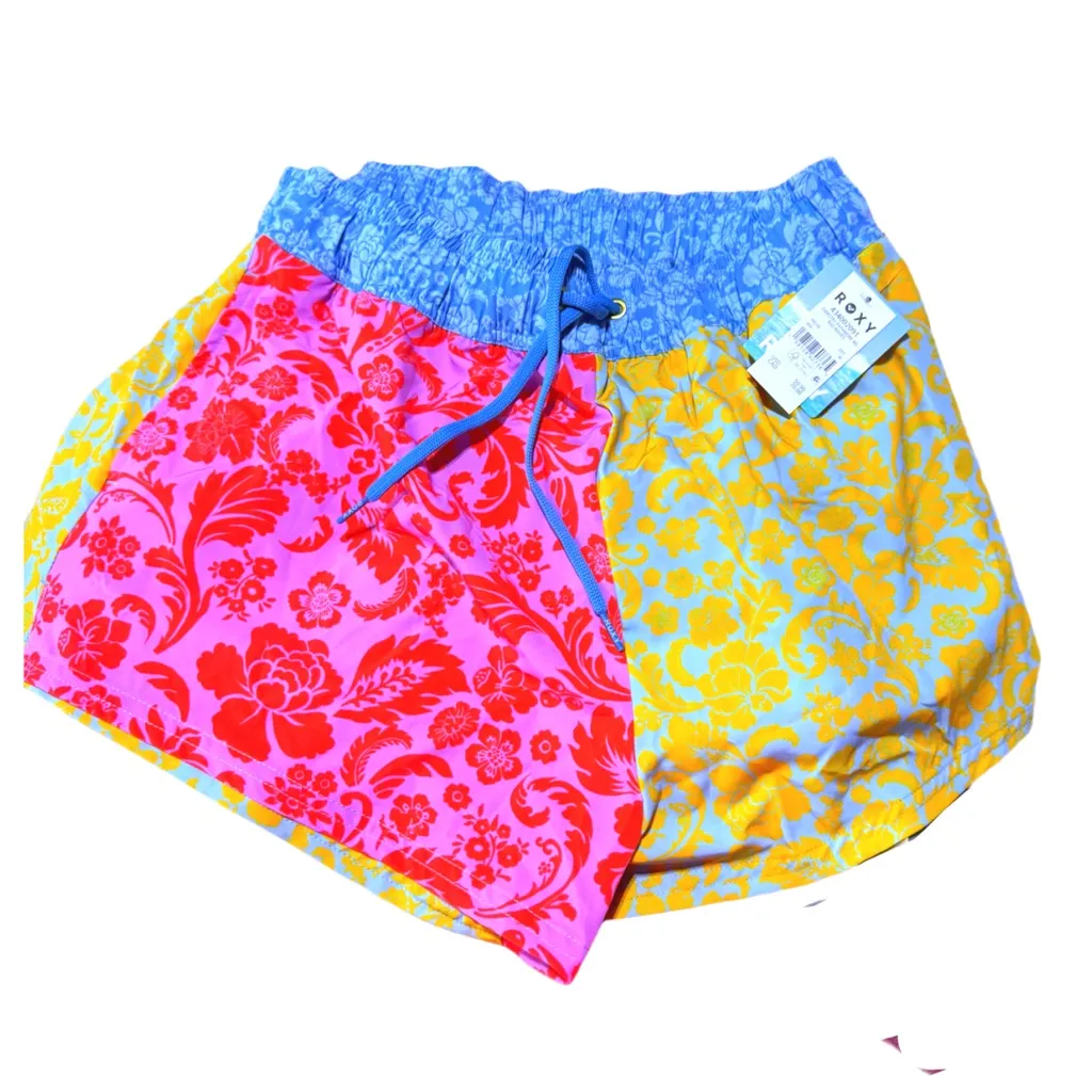 NWT Roxy Standard Beach Swim Shorts Quick-Dry Elastic Waist Drawcord – Medium - Image 3