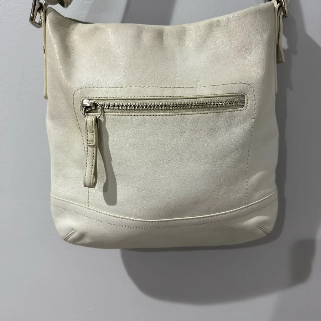 Coach VTG Legacy Slim 1415 White Leather Shoulder‎ Convertible Crossbody Bag N - Image 13