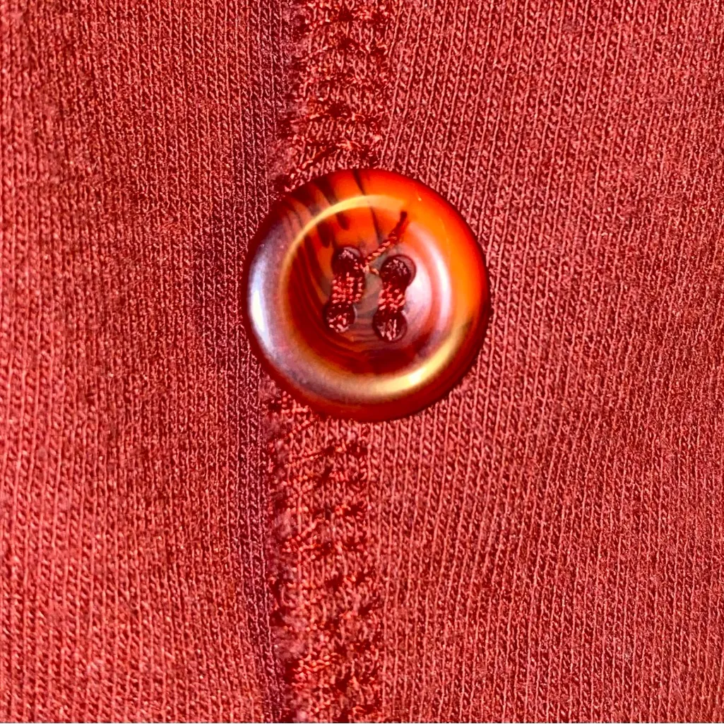 EXPRESS TRICOT knit button front maxi dress long sleeve rust fall color size S - Image 5