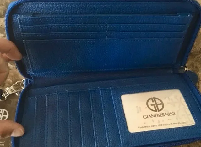 Gianni Bernini Genuine Leather Wallet Blue - Image 4