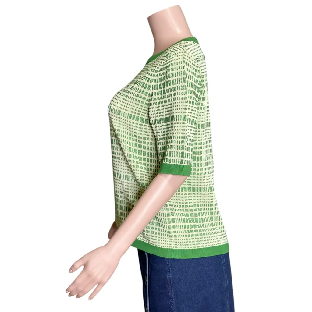 COS Lightweight Knit Top, Green, Small - Image 7