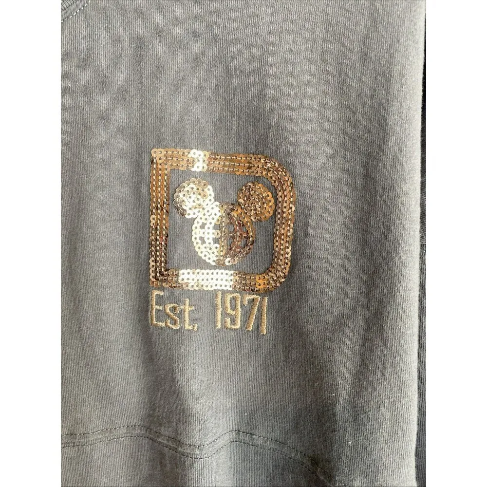 Disney Parks Rose  Gold  Sequin Spirit Long Sleeve Jersey Casual Size XS - Image 2