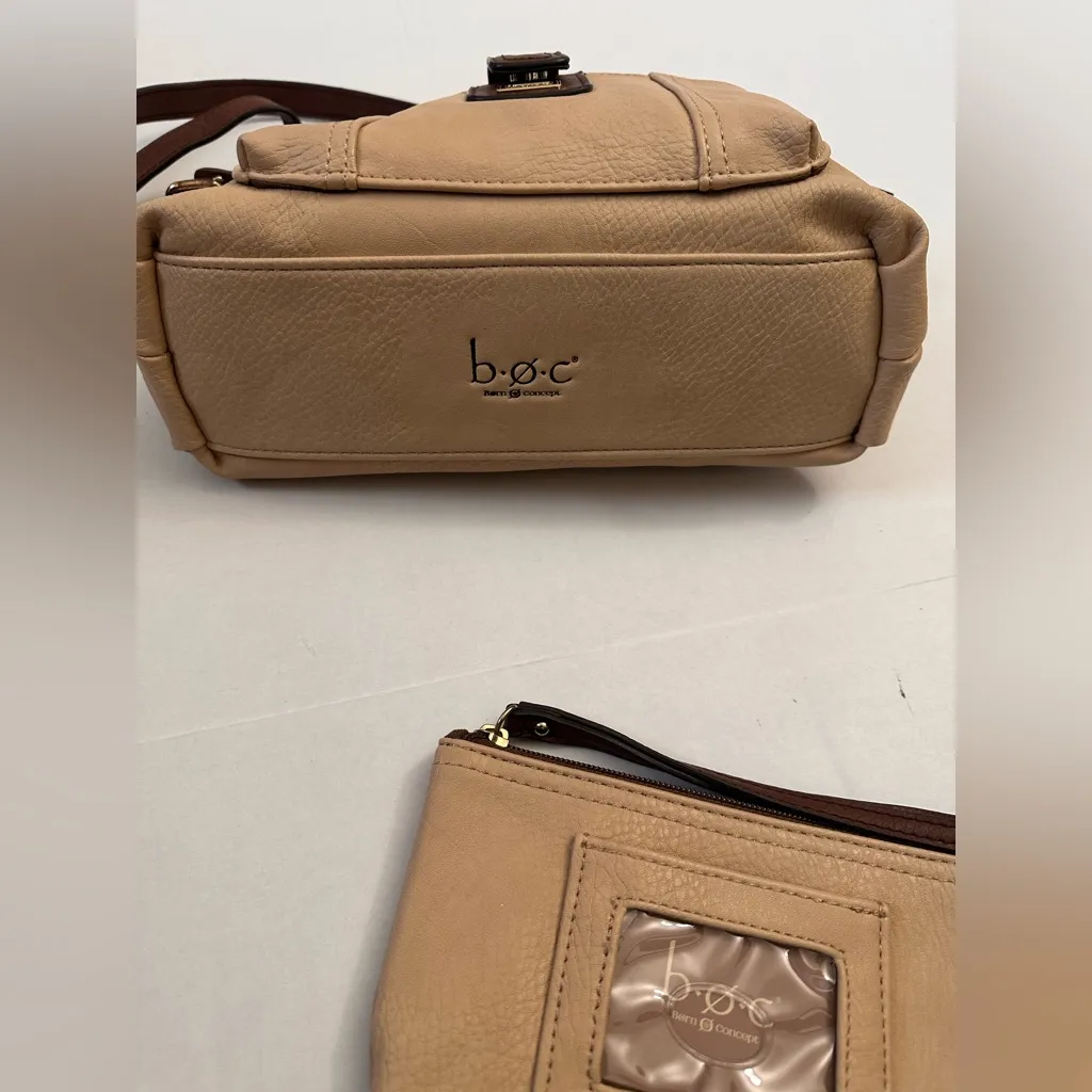 Born concept crossbody bag and wallet tan brown - Image 2