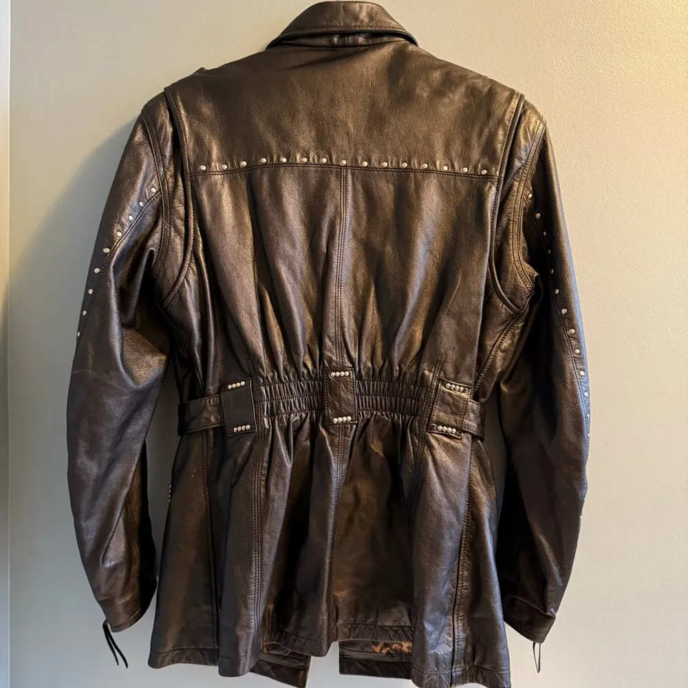Harley Davidson Women’s Black Leather Biker Riding Jacket - Image 7