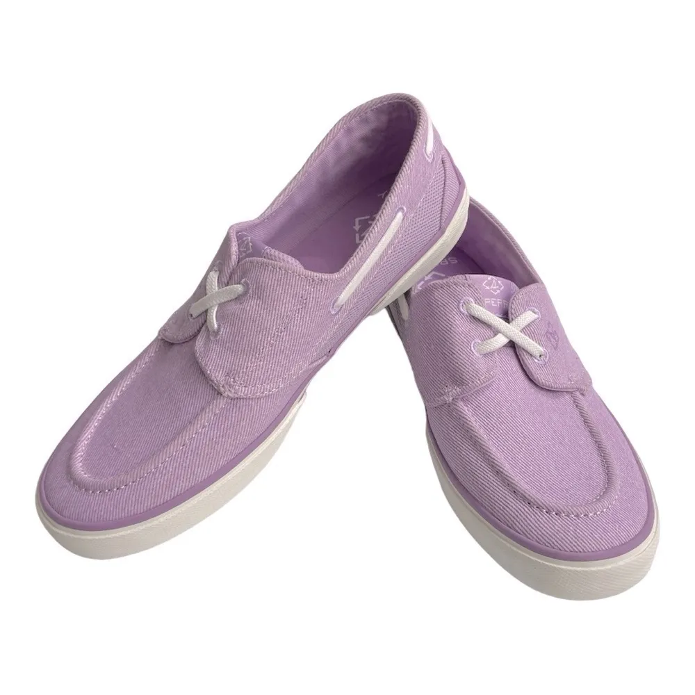 SPERRY Pier Wave Heavy Twill Boat Shoe size 10. Light purple, women's. - Image 3