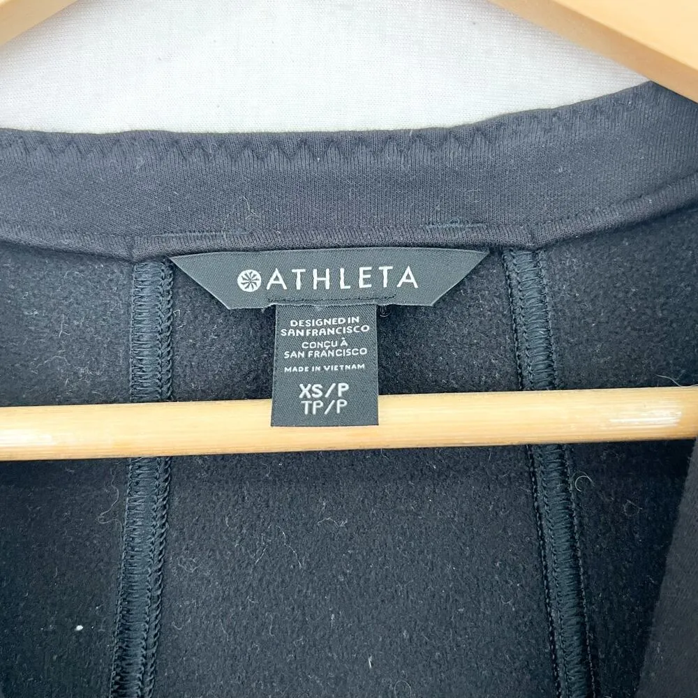 Athleta Black Moto Jacket XS Side Zip Athletic Athleisure Fitted Flattering - Image 8