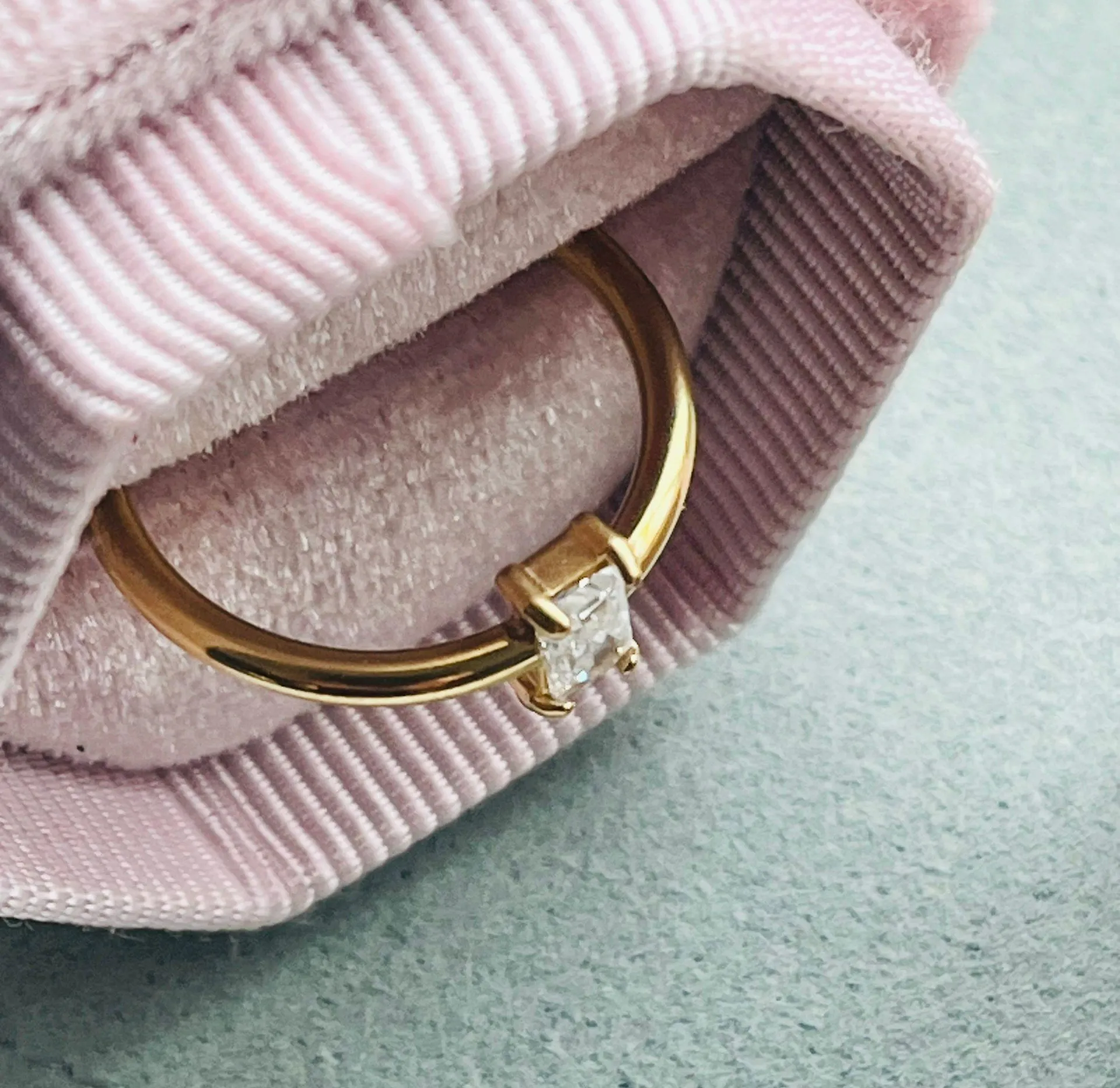 Elaina 18K Tarnish Resistant Baguette Ring  - Image 5