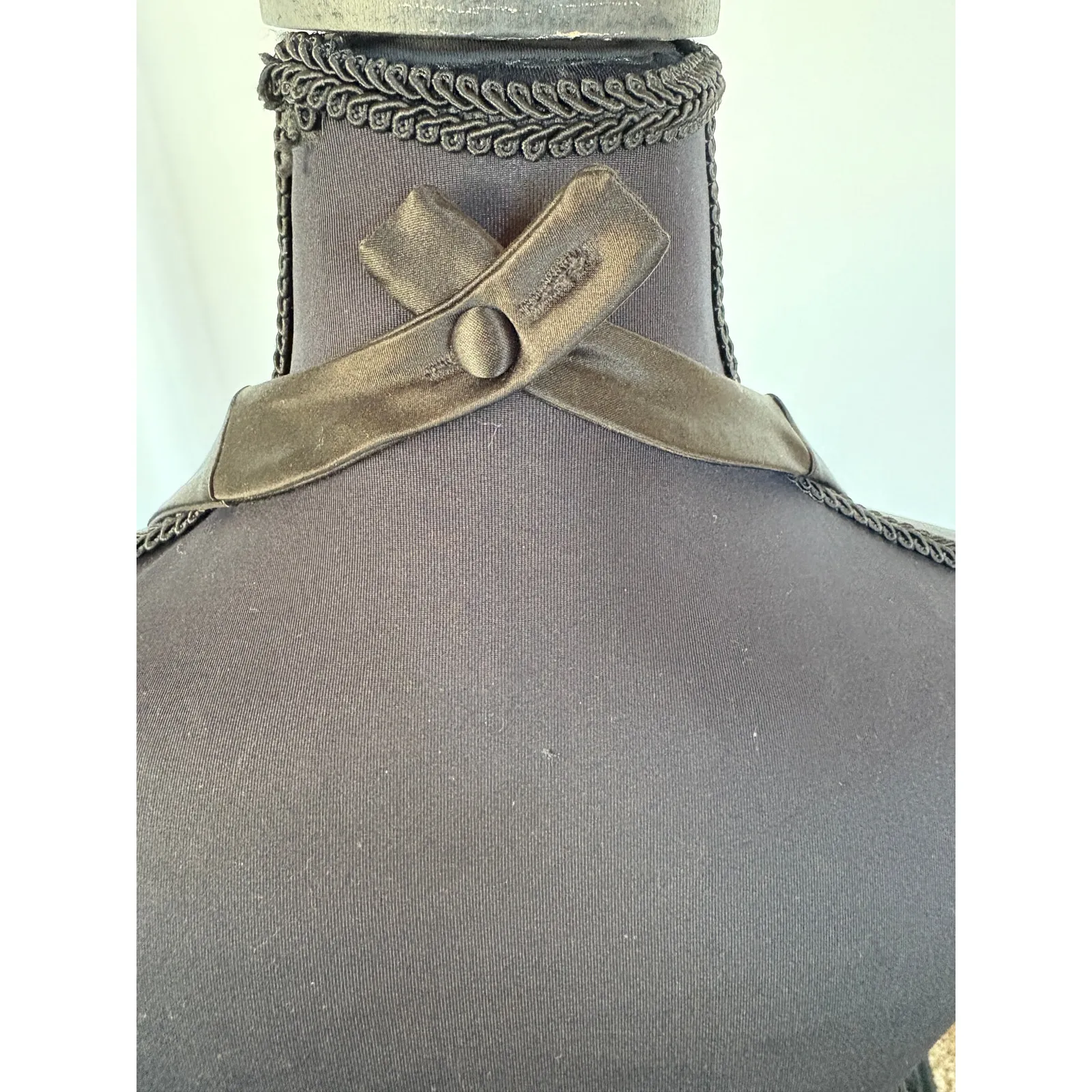 Y2K Black Lace Babydoll Halter Dress Homecoming Empire Formal Dress Size 12 - Image 4