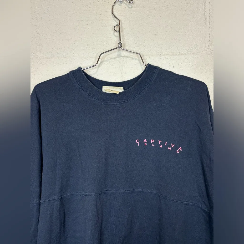 West Trend Woman’s Long Sleeve Captiva Island Tourist Tee Size Large Blue - Image 3