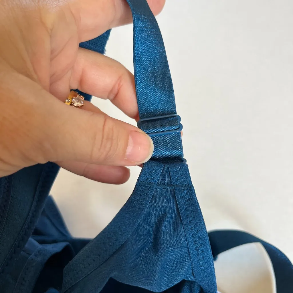 Glamorise Plus 46 D WonderWire Front Closure Underwire Bra 1245 Dark Denim Blue Size undefined - Image 8