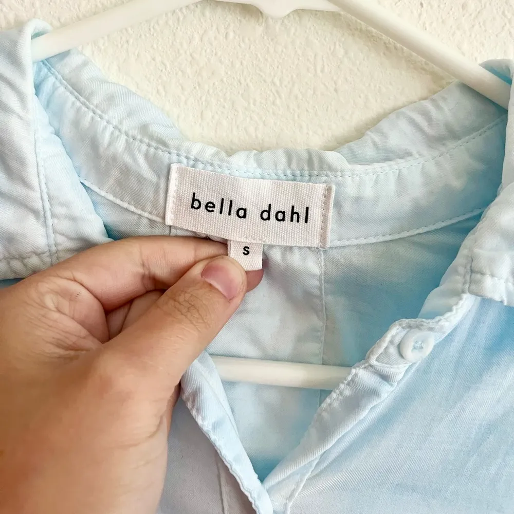 Bella Dahl Light Blue Wash Long Sleeve Pocket Button Down Shirt Blouse Small HTF - Image 28