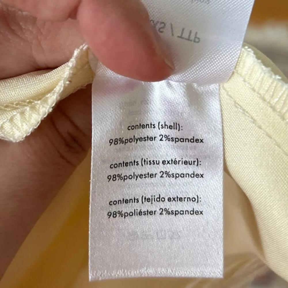 WeWoreWhat Cream Ecru Satin Cowl Draped Halter Backless Feather Mini Dress - Image 8