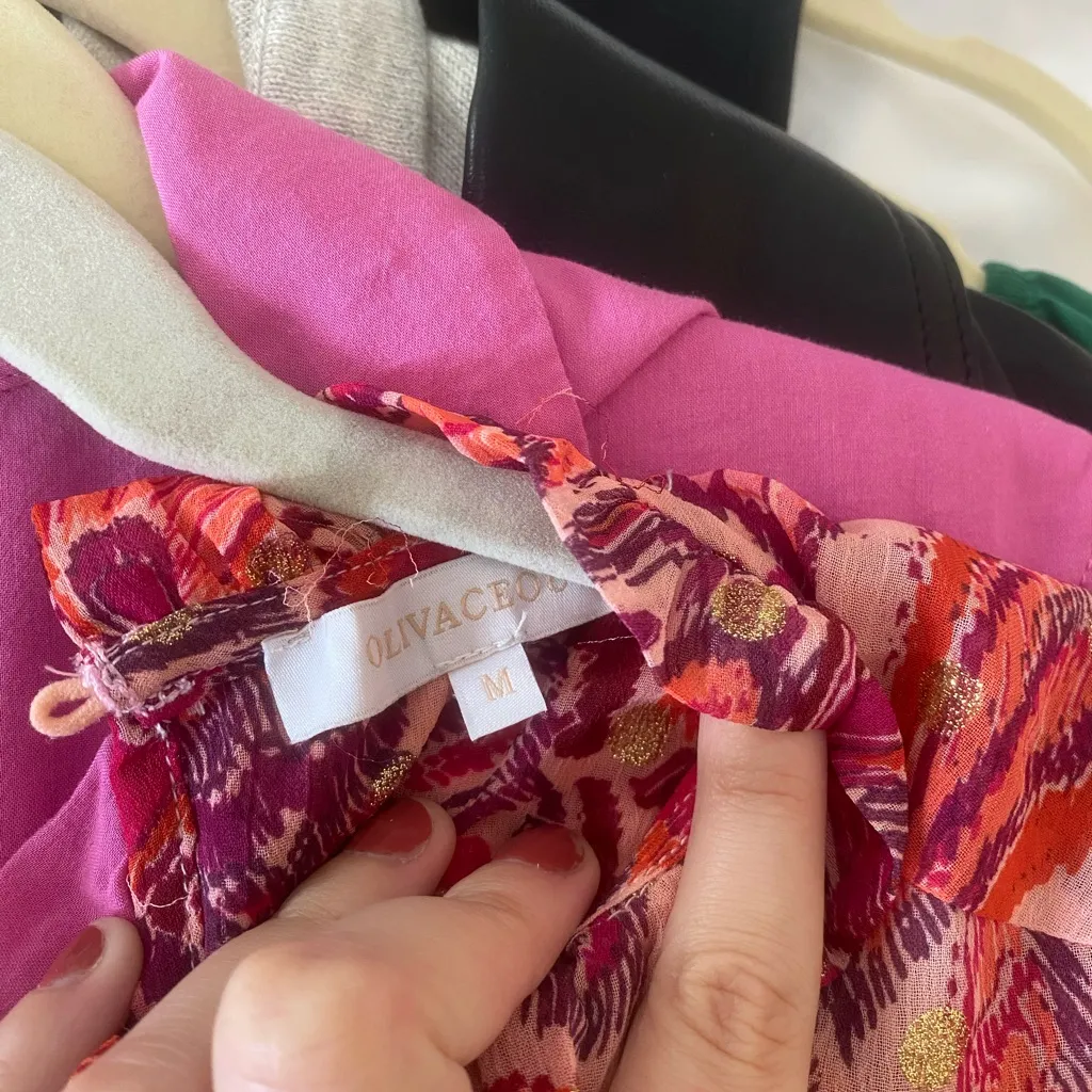 Olivaceous Vibrant Pink Floral Blouse - Image 4