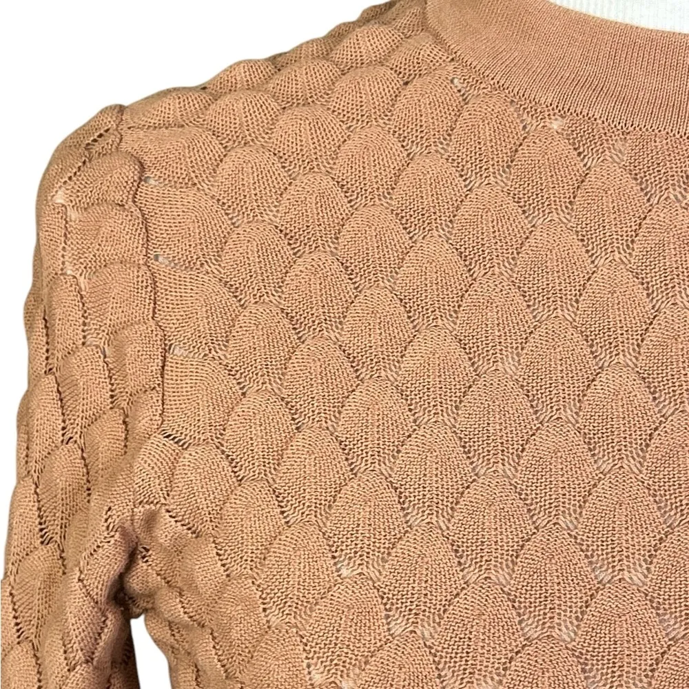 Keepsake The Label Dusty Pink Textured Cropped Sweater Medium - Image 3