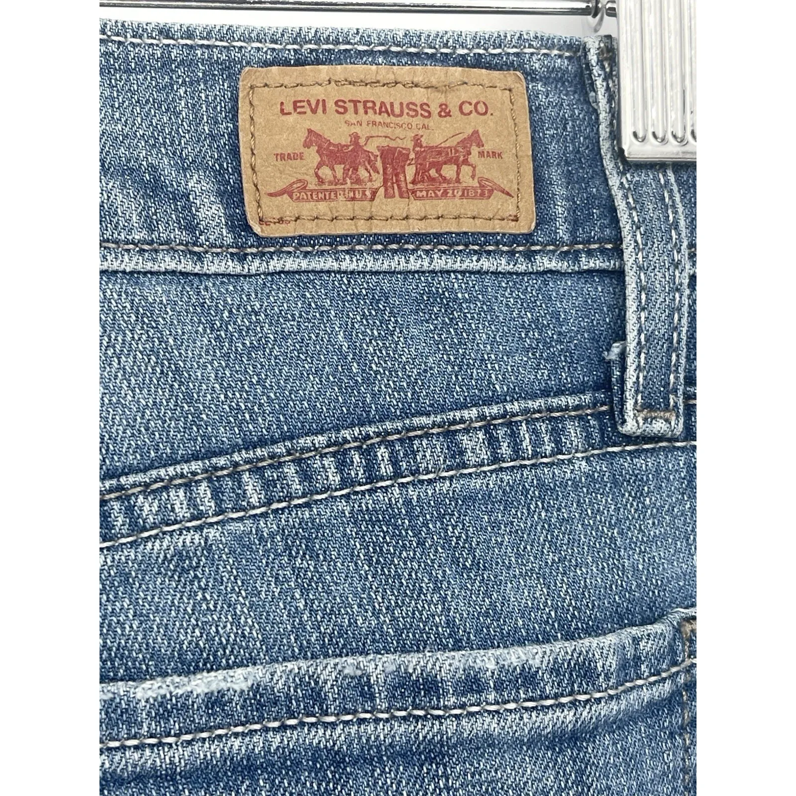 Levi's Juniors Low Rise Light Wash‎ Skinny Jegging Stretch Size 7 W28 Q0008 - Image 6