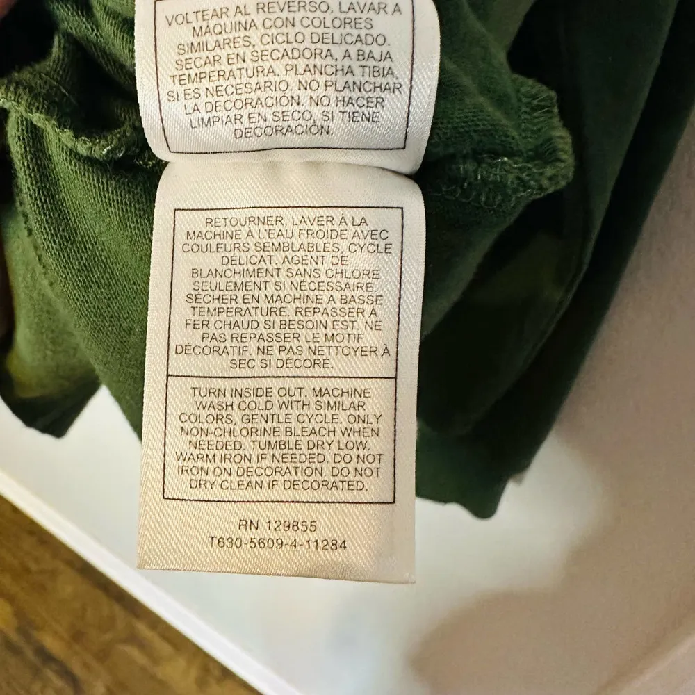 Vintage Disney Parks Authentic Mickey Mouse Olive Green Longsleeve Shirt Size L - Image 8